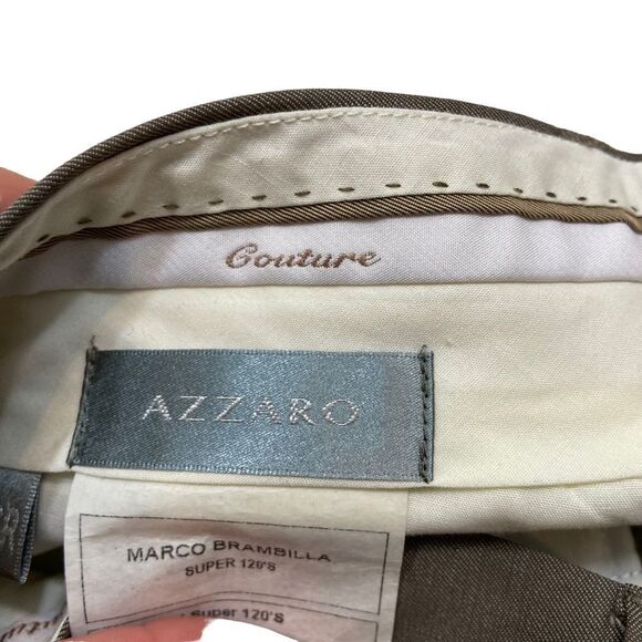 Brand New With Tags Azzaro Brand 100% Wool Super 120 Pants See Measurements - Picture 9 of 12